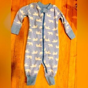 Hanna Andersson 3-6mos organic blue polar bears sleeper
